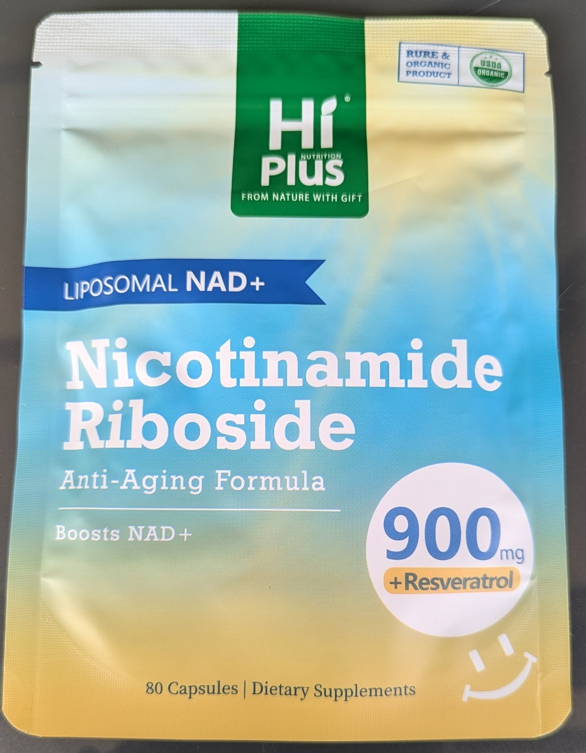 HiPlus Liposomal NAD+ Riboside 900mg + Resveratrol 80 Caps Exp 12/27