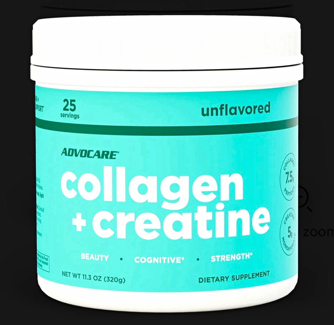 AdvoCare Collagen + Creatine Unflavored Powder Supplement 11.3 oz (320g)