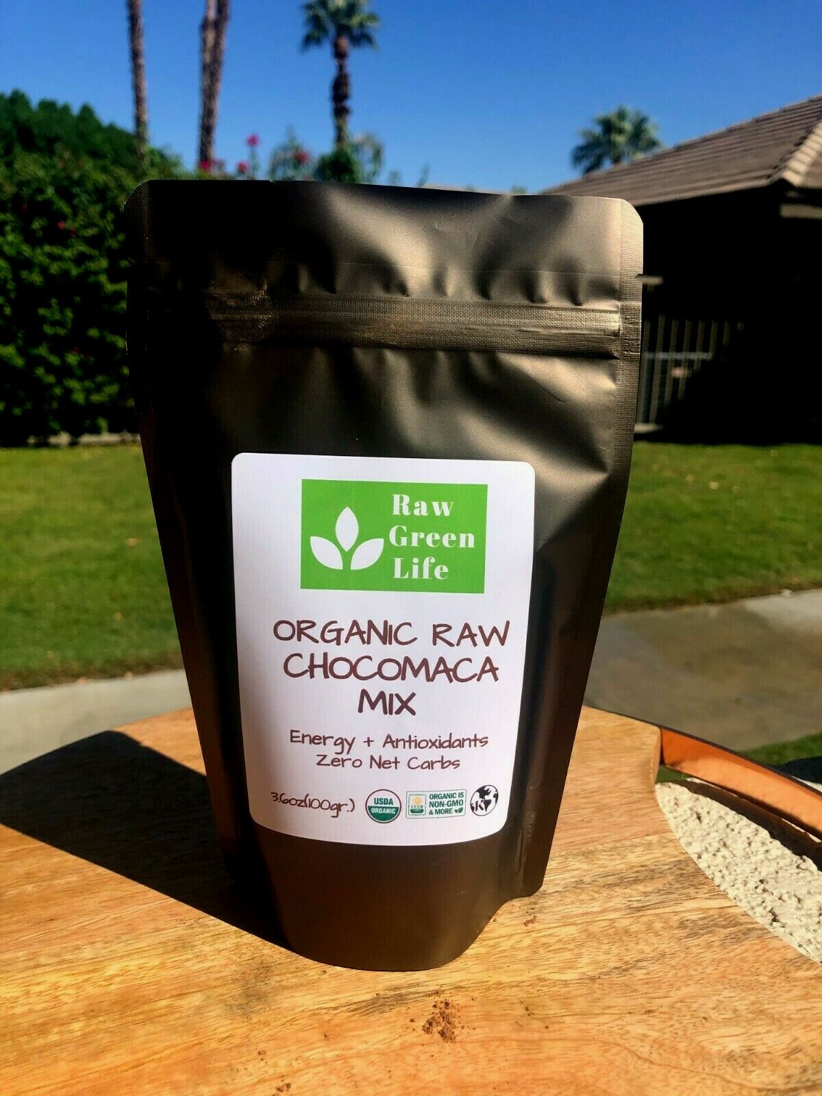 MIX CHOCOMACA RAW VEGAN KETOFRIENDLY ORGANIC SUPERFOOD DRINK MIX 3.6oz
