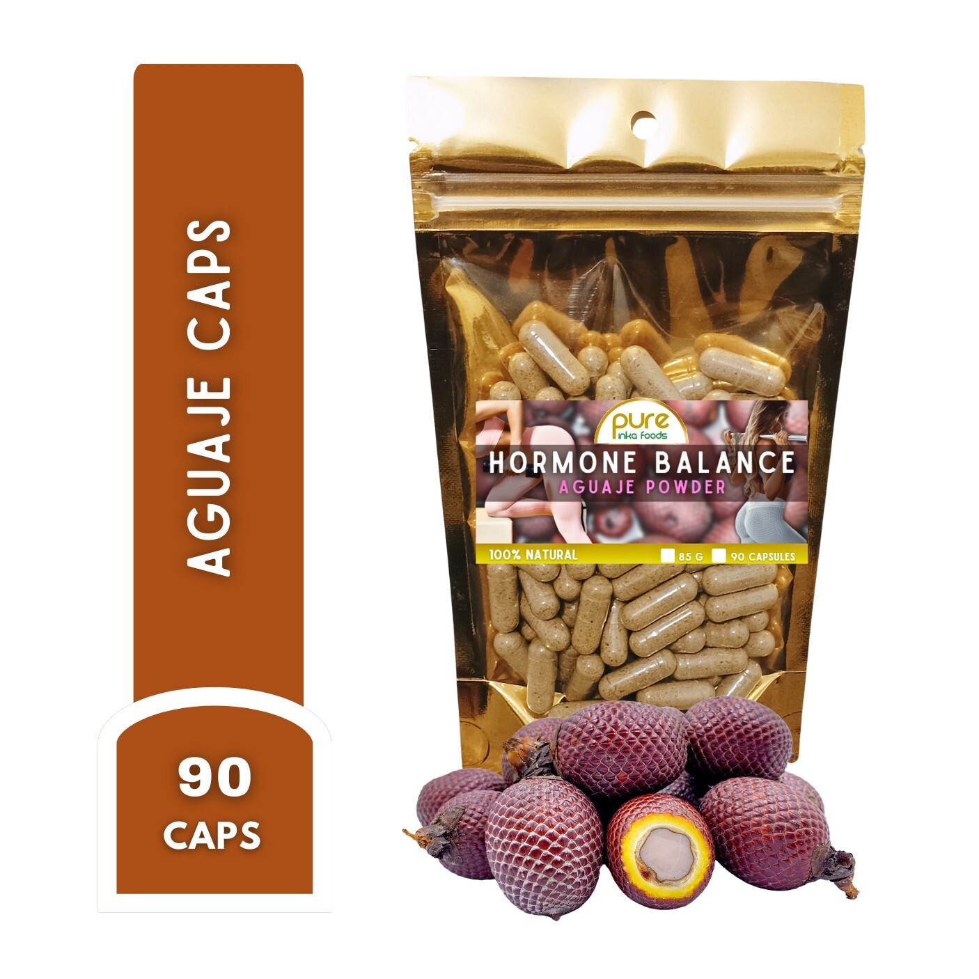 Aguaje Capsules – Buriti Curvy Fruit – Natural Curves Fruit – Hormone Balance