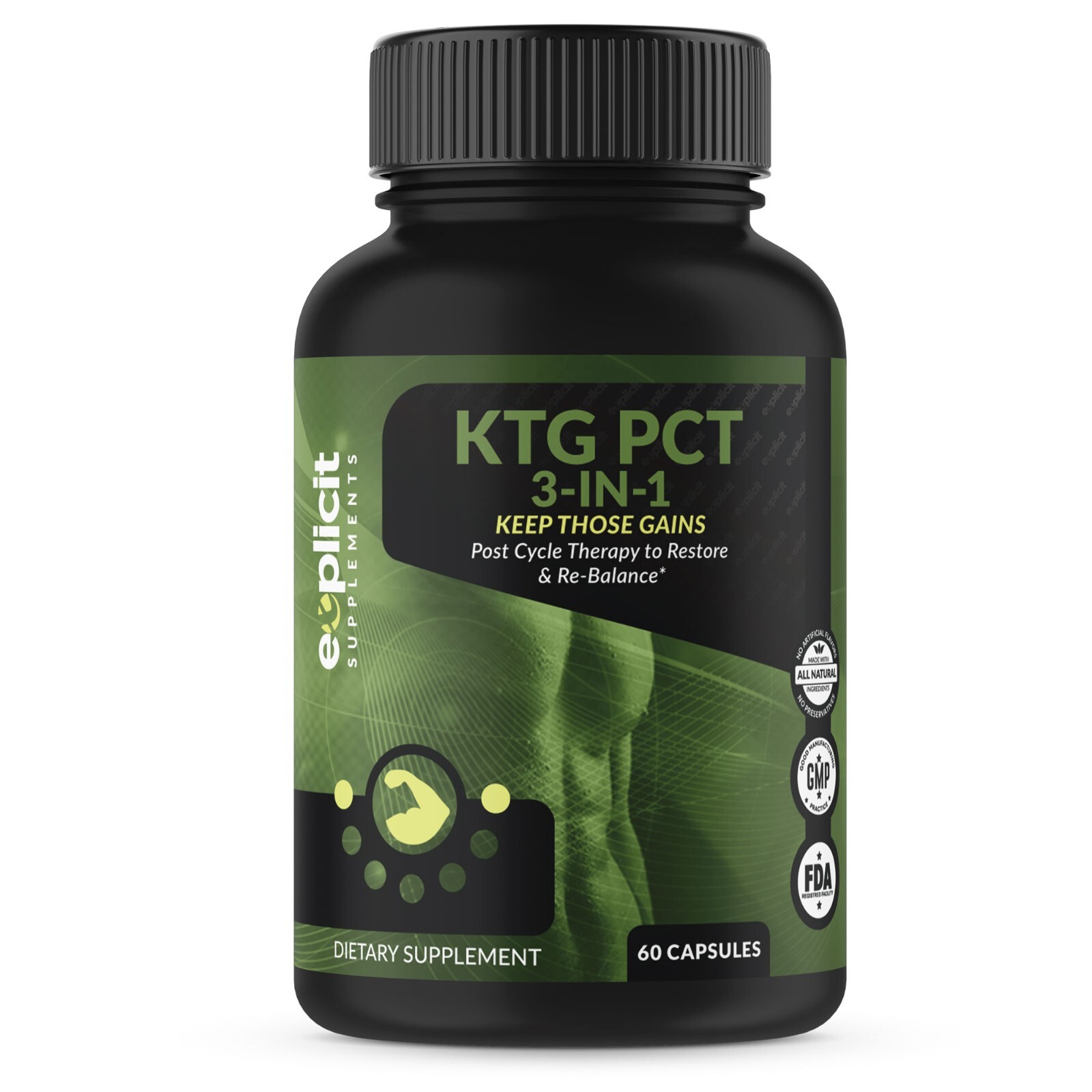 Keep Those Gains PCT 3-In-1 – Post Cycle Therapy – 60 Capsules