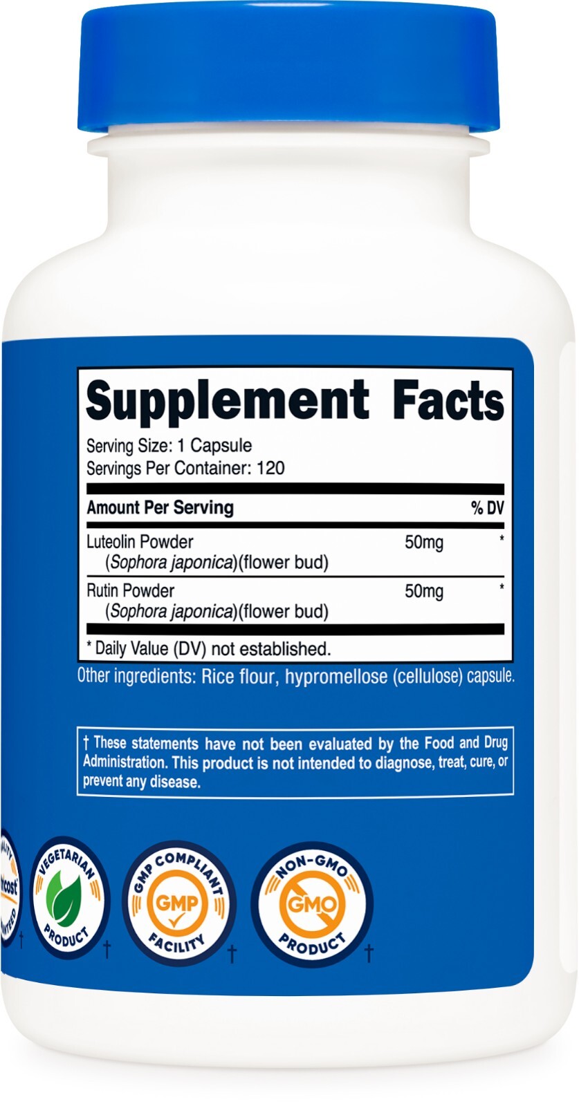 Nutricost Luteolin with Rutin Complex 100mg (50mg Luteolin, 50mg Rutin) 120 Caps