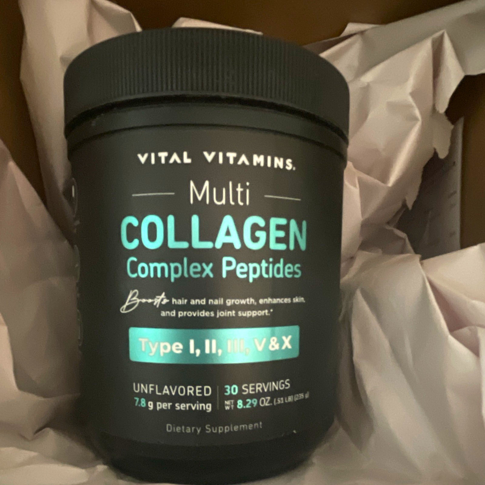 Vital Vitamins Multi Collagen Peptides Powder Unflavored 8.29 oz