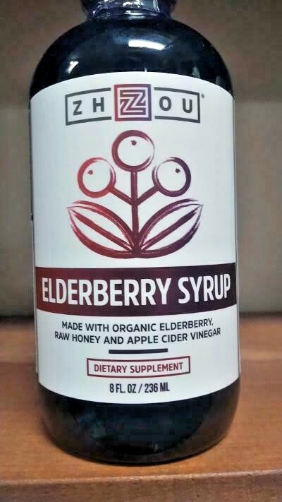 Zhou Elderberry Syrup 8oz Honey Apple Cider Vinegar Immune Boost 236ml