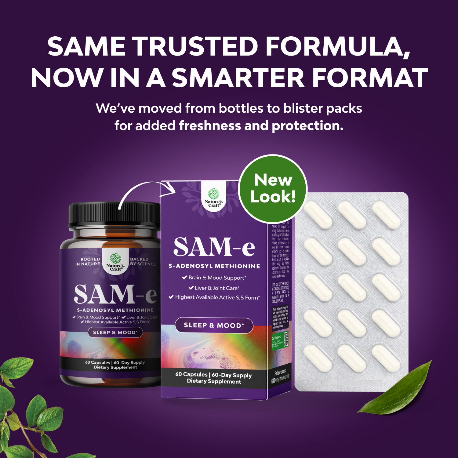 Sam-E 200mg Mood Support Supplement – S-Adenosyl Methionine Sam-E Supplement