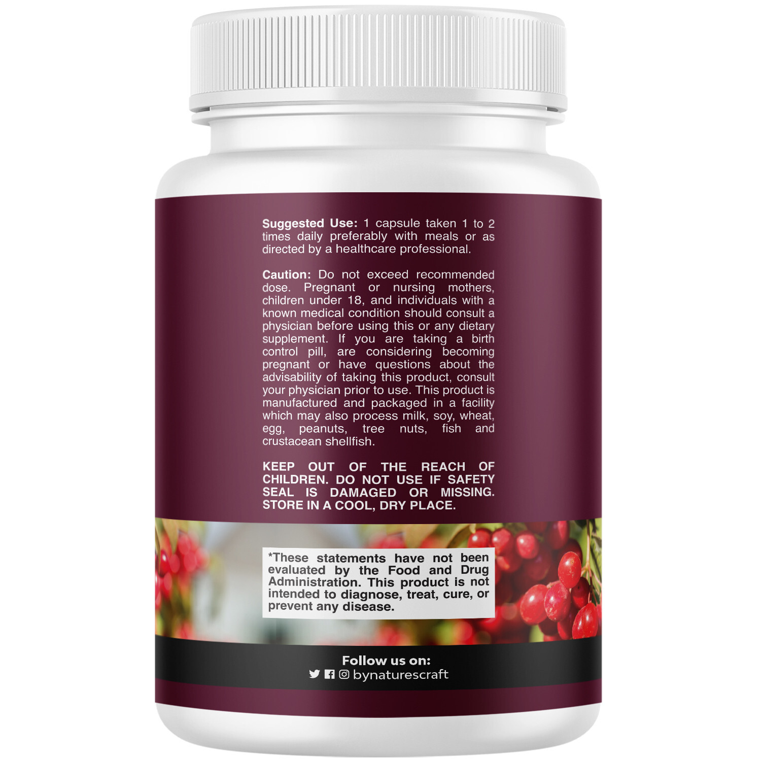 Kidney Support Cranberry Supplement for Women and Men 240ct