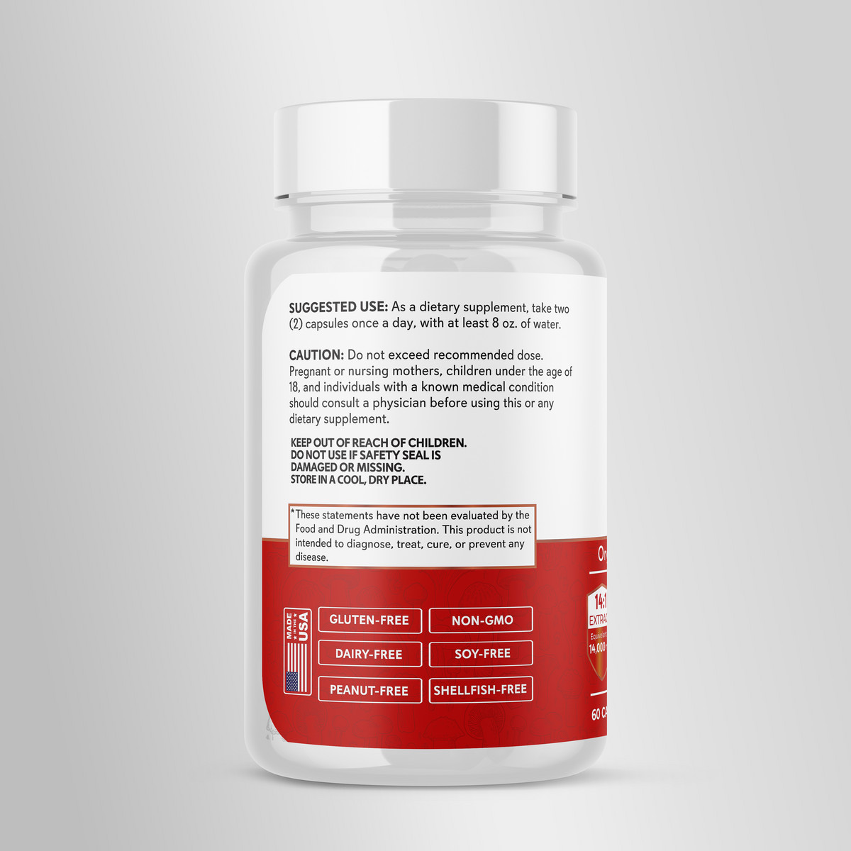Reishi Mushroom Supplement 14,000mg – Ayurveda Nootropic Red Reishi Supplement