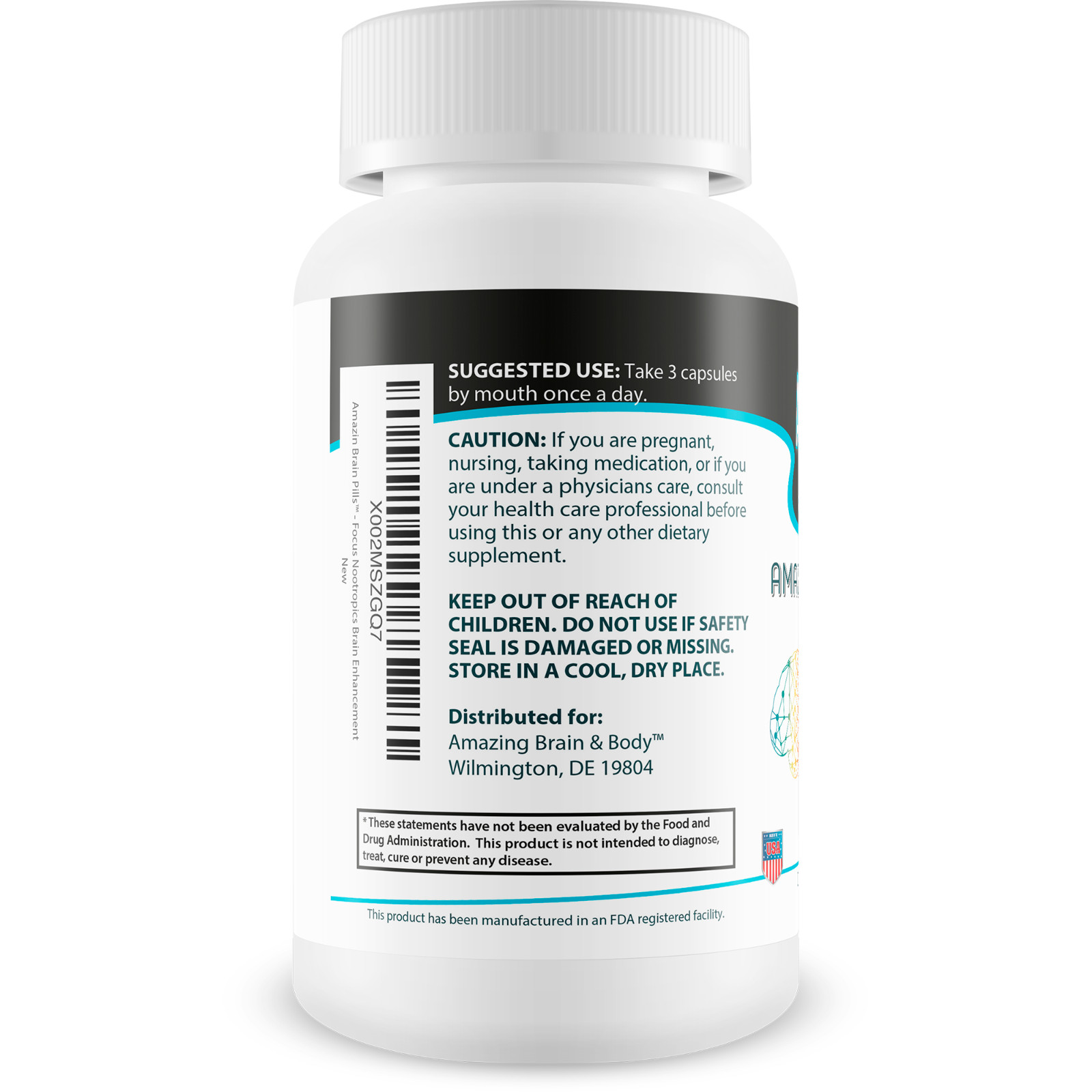 Amazin Brain Pills – Focus – Memory – Clarity – Advanced Cognitive Support