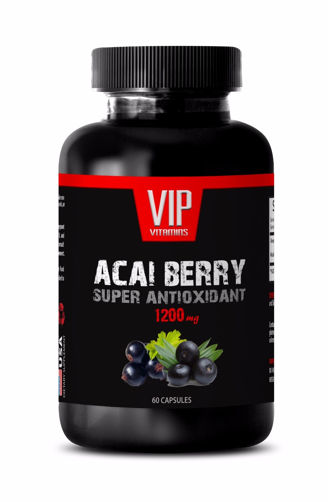 Acai berry cleanse – PURE ACAI BERRY 1200MG – weight loss supplements – 1 Bottle