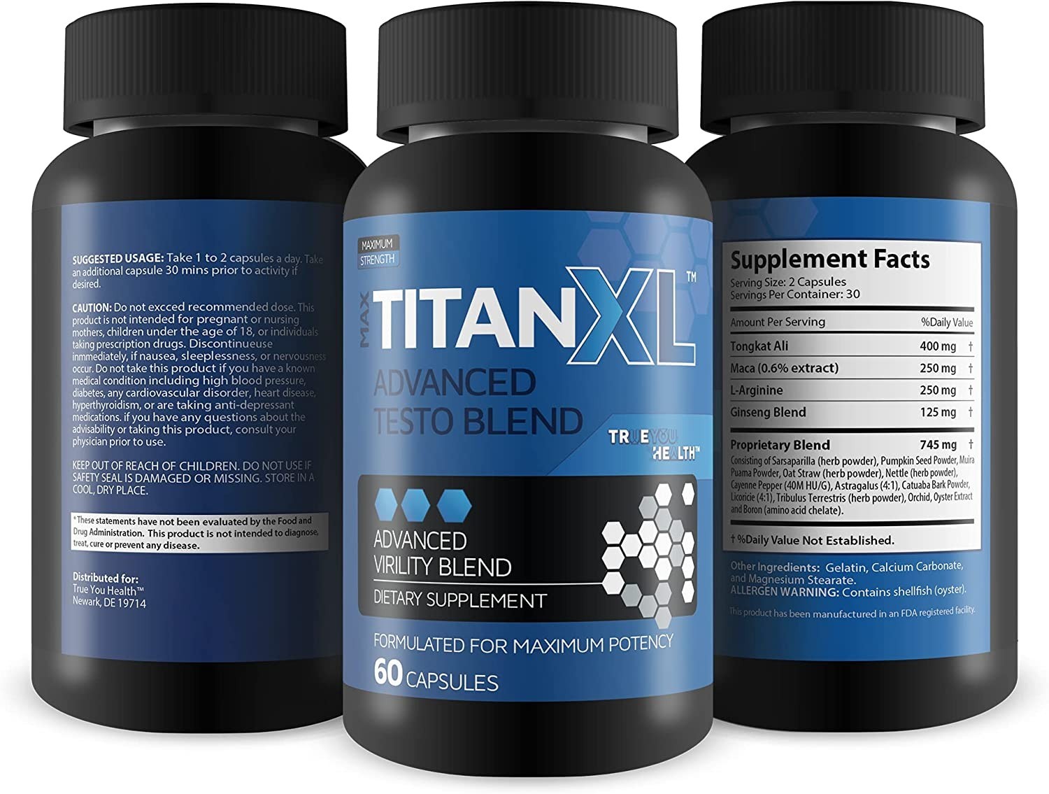 Max Titan XL Testosterone Booster for Men – Maximum Strength – Muscle Builder