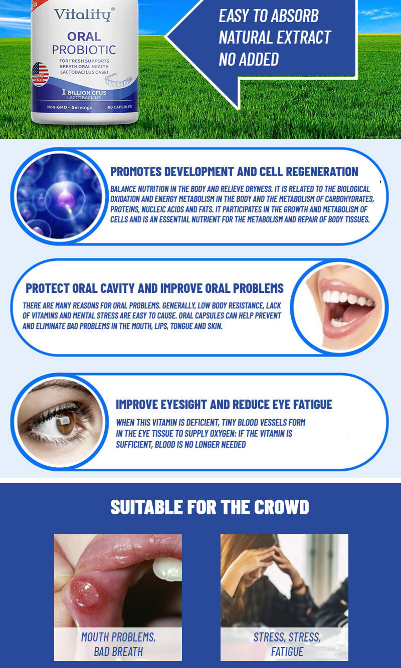 ORAL PROBIOTIC FORFRESH SUPPORTS BREATH&ORAL HEALTH 1 BILLION CFUS LACTOBACILUS