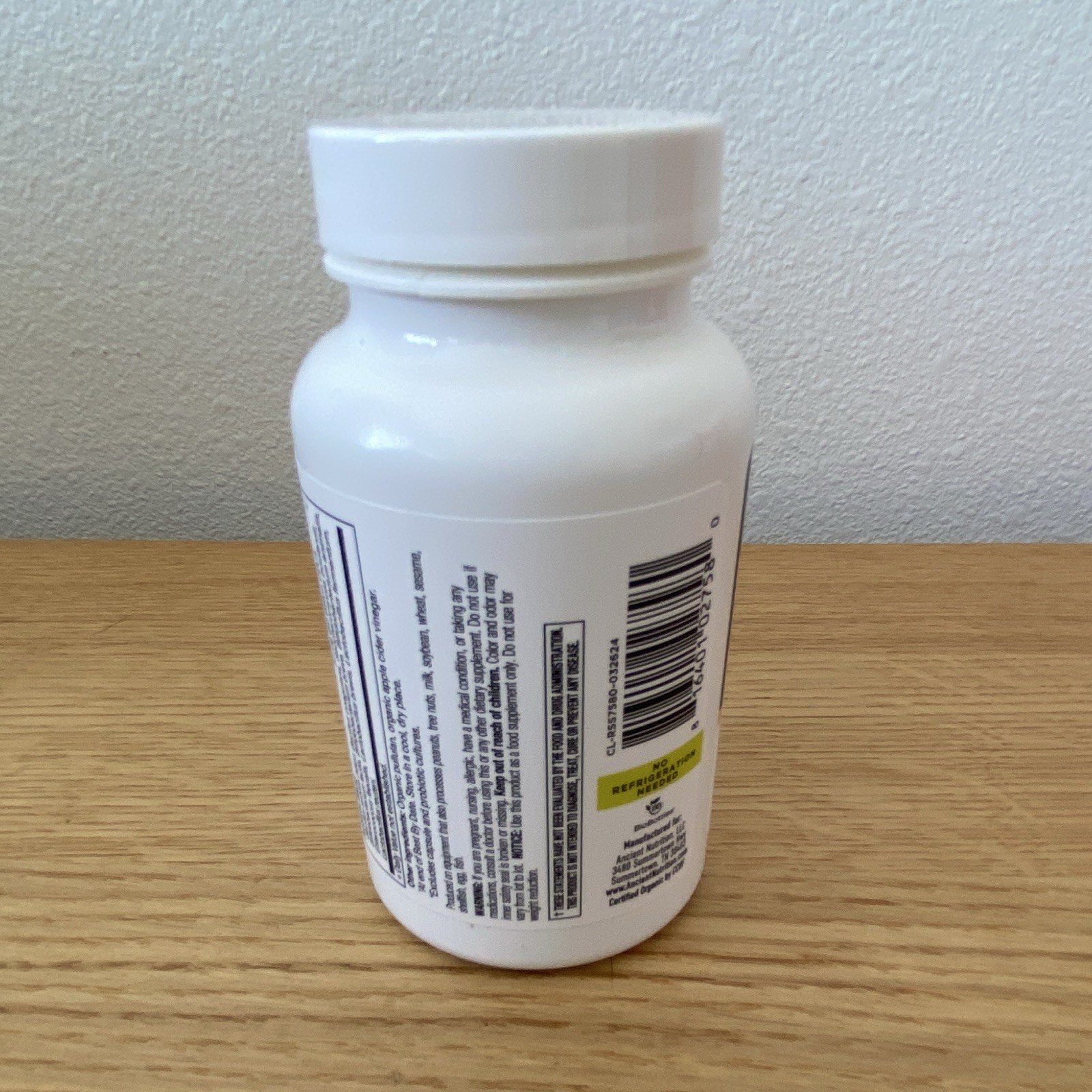 Ancient Nutrition Gut Recovery Probiotic Digestive Support USDA Organic 60 Caps