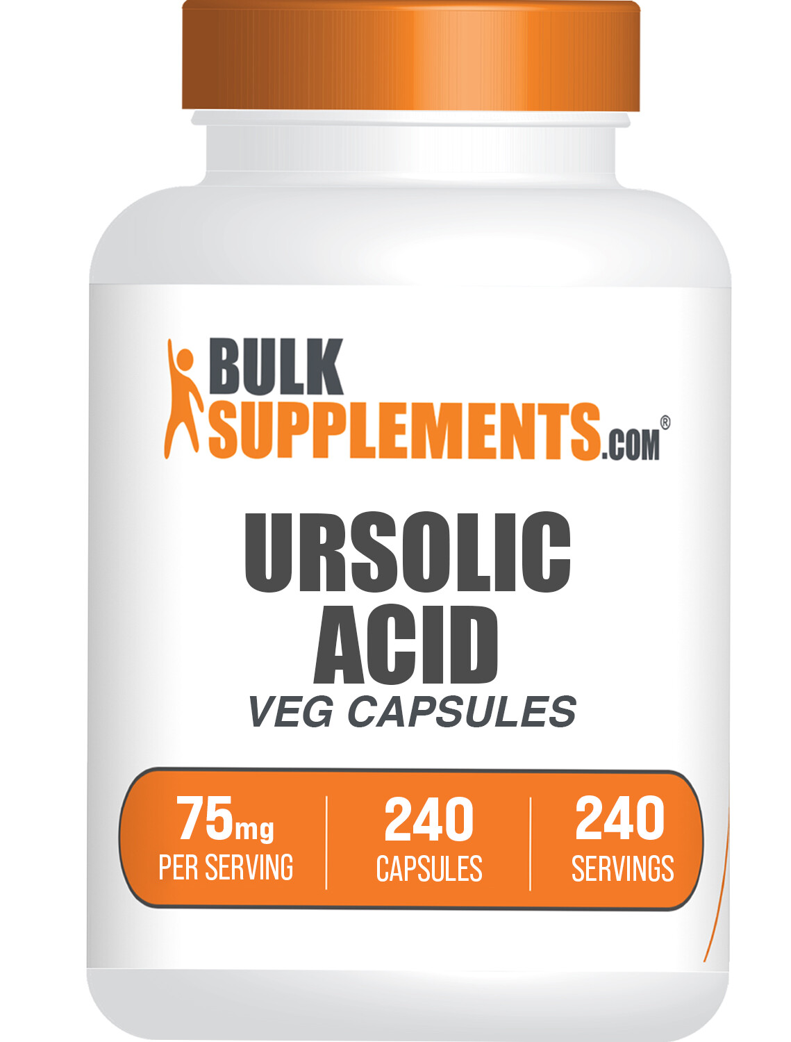 BulkSupplements Ursolic Acid 240 Capsules – 75 mg Per Serving