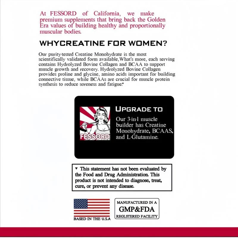Creatine Monohydrate for Women w Collagen and BCAA’s Fitness Supplement exp 6/27