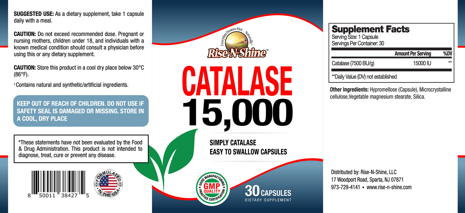 CATALASE 15,000 – Anti Aging Hair Antioxidant Enzyme Supplement – FREE Ship 30ct