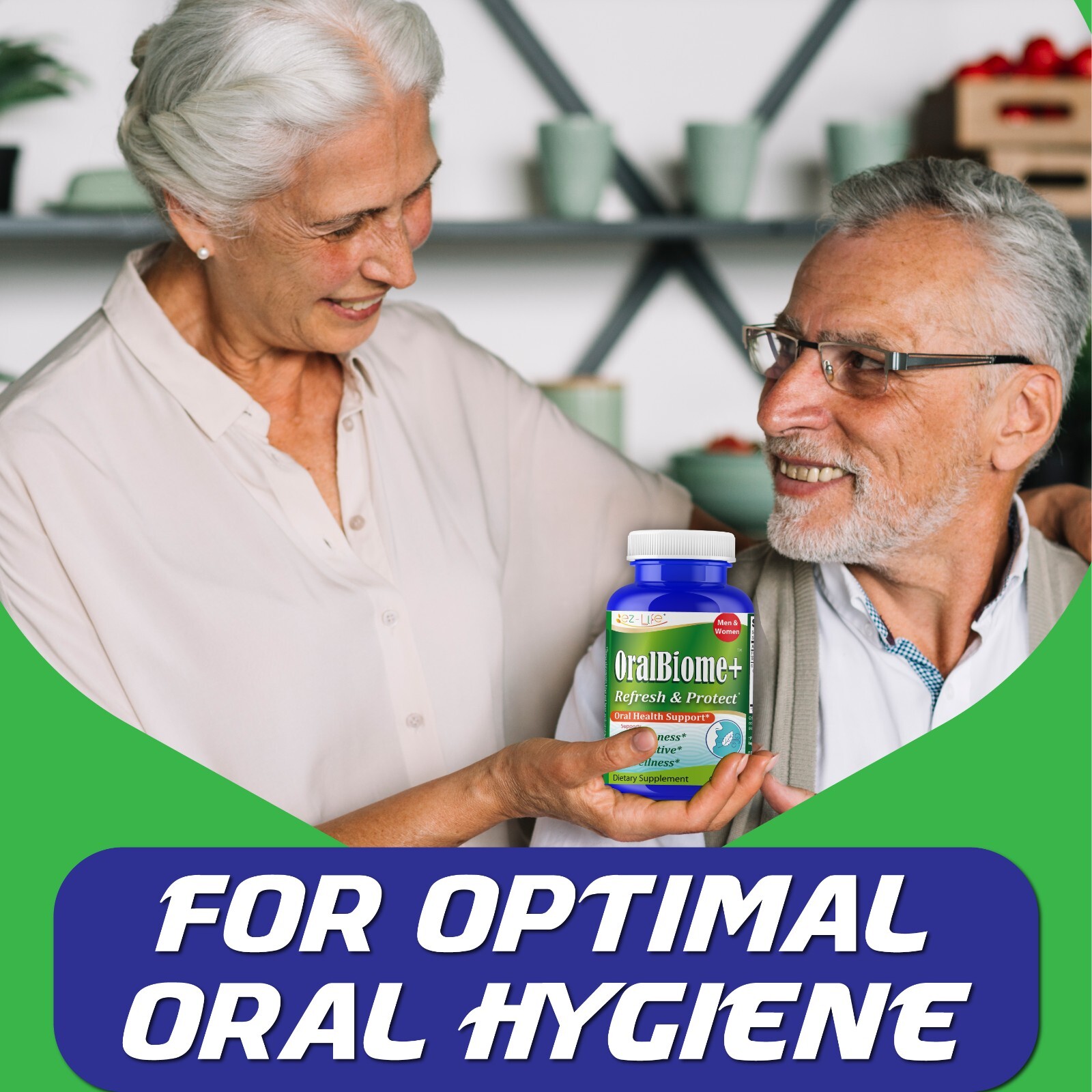 Oral Probiotics for Mouth Bad Breath for Adults-Fresh Breath 60 Capsules