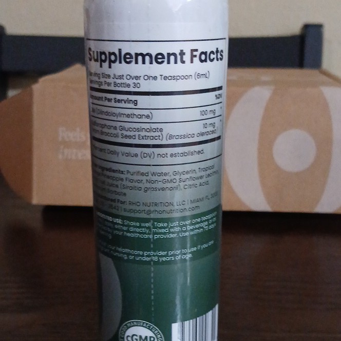 Rho Nutrition Liposomal DIM+ Liquid Hormonal Balance Tropical Pineapple 6oz