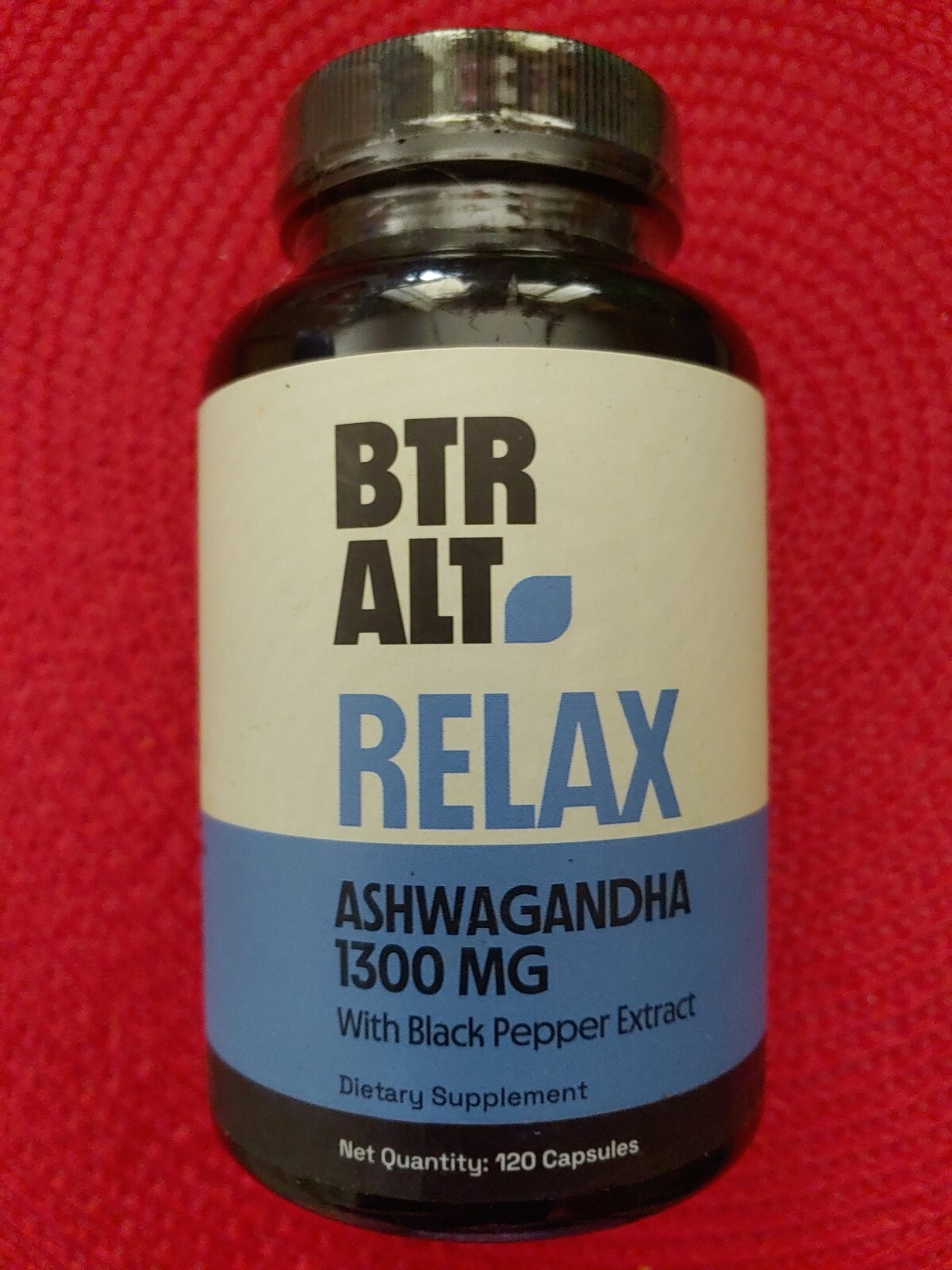 BTR ALT RELAX Ashwagandha 1300 mg w/ Black Pepper Extract /120 caps