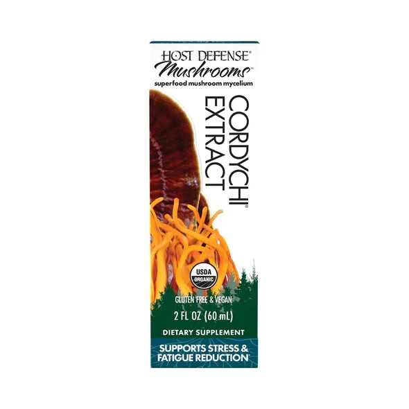 Fungi Perfecti Host Defense Cordychi Extract 2 Oz Organic Stress Support