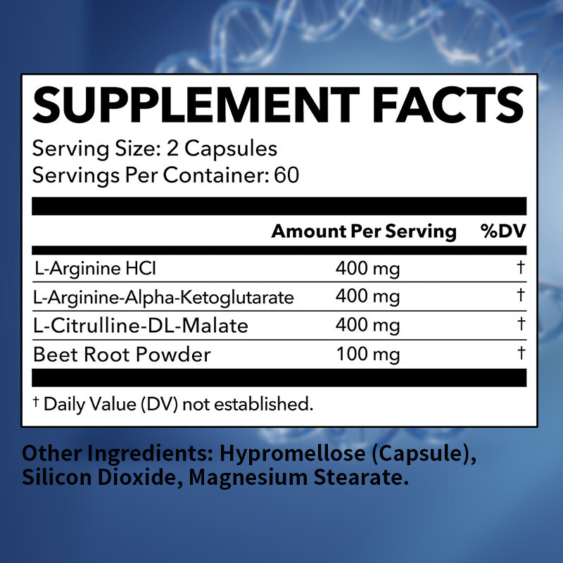 Arginine Nitric Oxide Precursor – Supports Vitality, Endurance And Energy Health