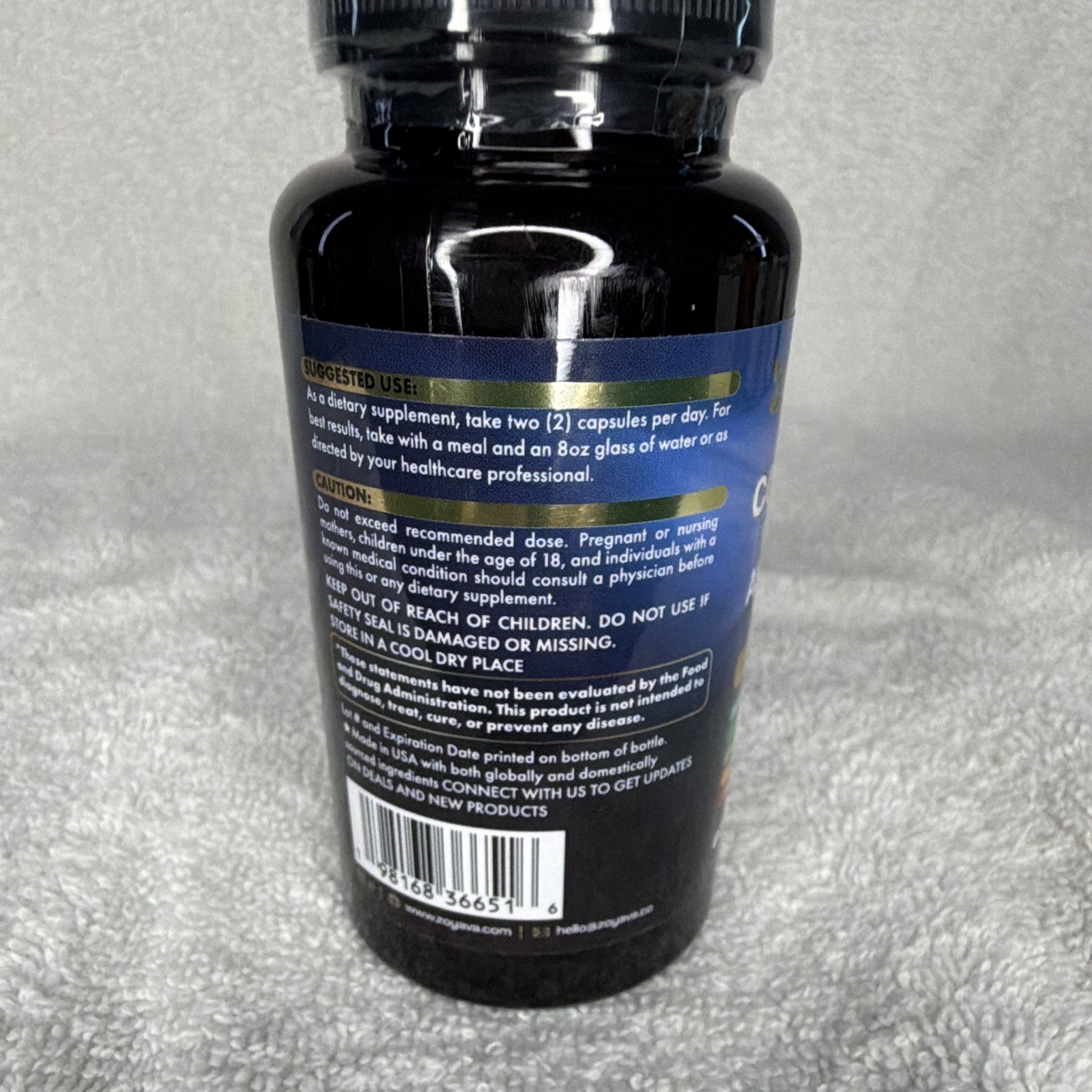 Zoyava Corti-Soothe Stress Support Magnesium Ashwagandha L-Theanine 60ct USA