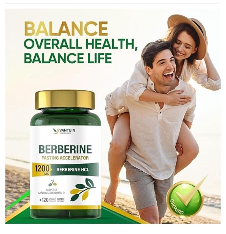 Berberine Supplement 1200mg, 120 Capsules Ultra Purity Berberine Exp 05/2027