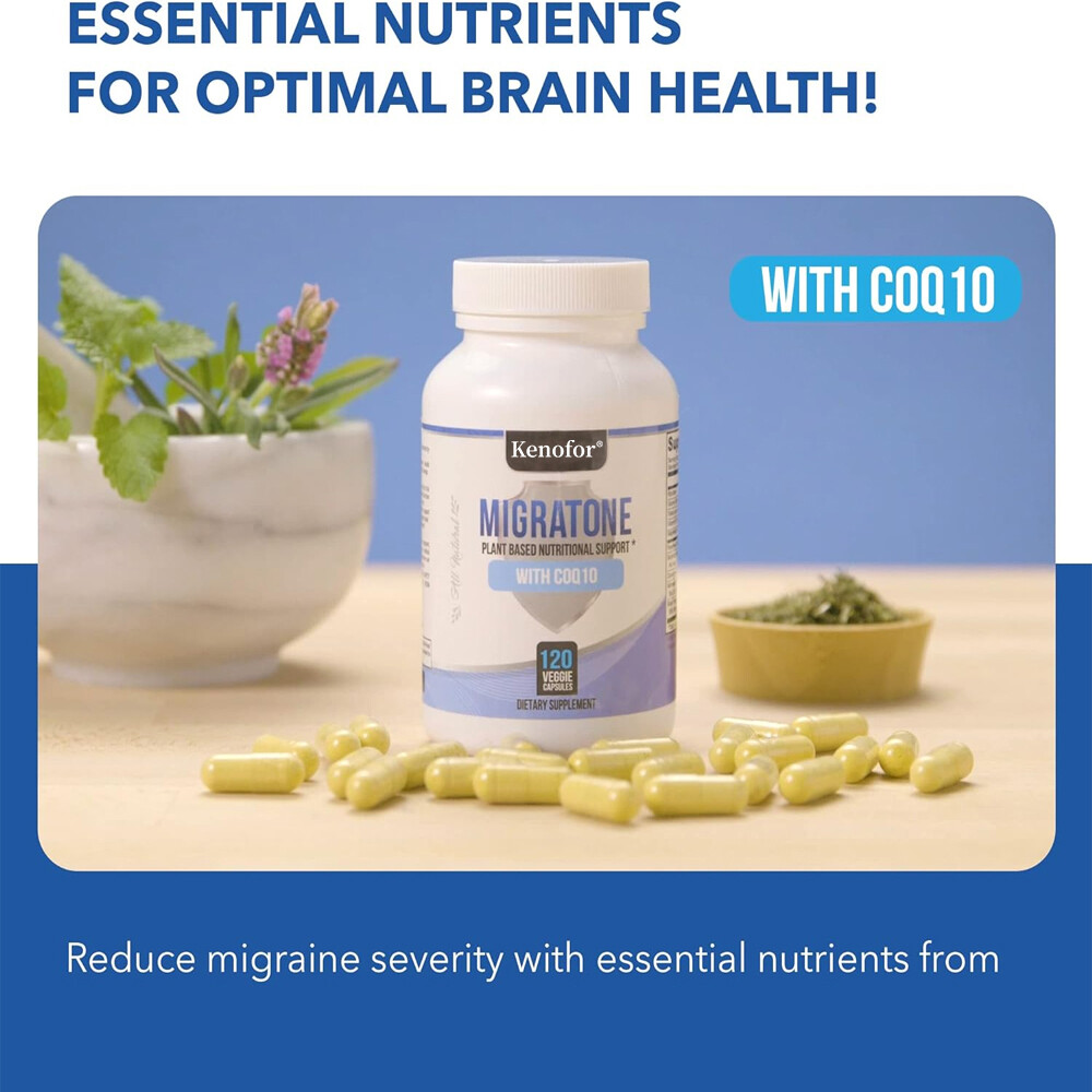 CoQ10 + Magnesium Supplement – Headache Relief, Vitamins, Brain Health Capsules