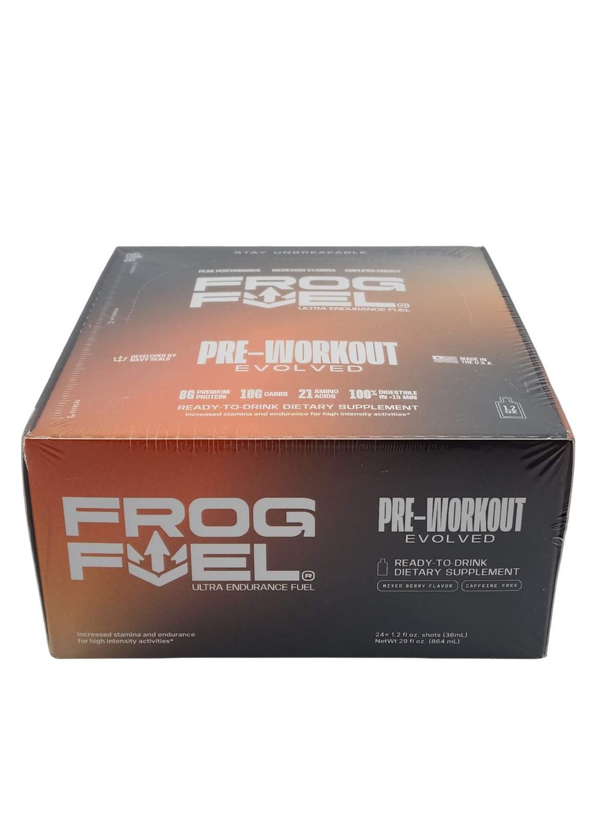 Frog Fuel Pre-Workout Evolved 24 Servings 1.2oz Ready-to-Drink NIB Exp 11/27