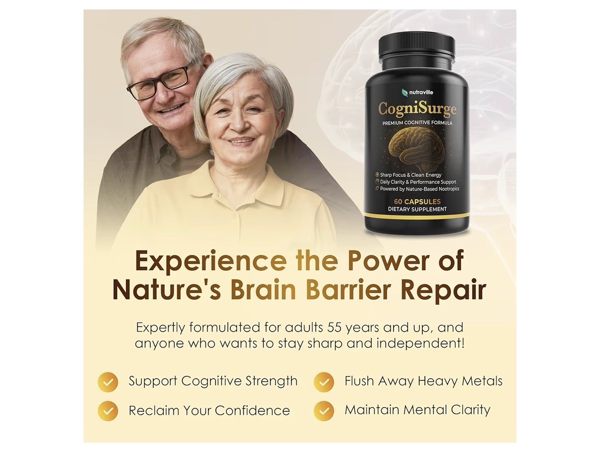 Nutraville CogniSurge Cognitive Nootropics Brain Support Supplement Memory 2Pack