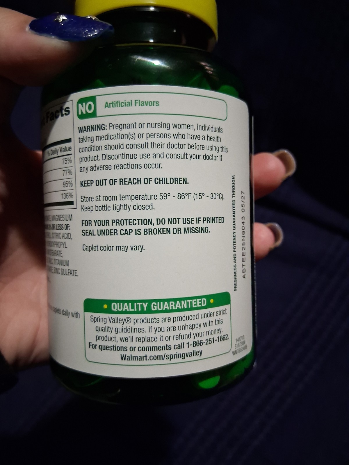 SEALED*Spring Valley. Calcium Magnesium Zinc Vitamin D Caplets 250