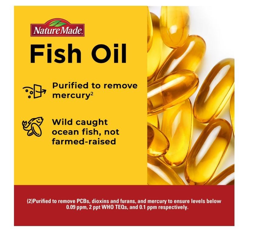 Nature Made Burp-Less Fish Oil 2000 Mg per Serving Softgels, 230 Count