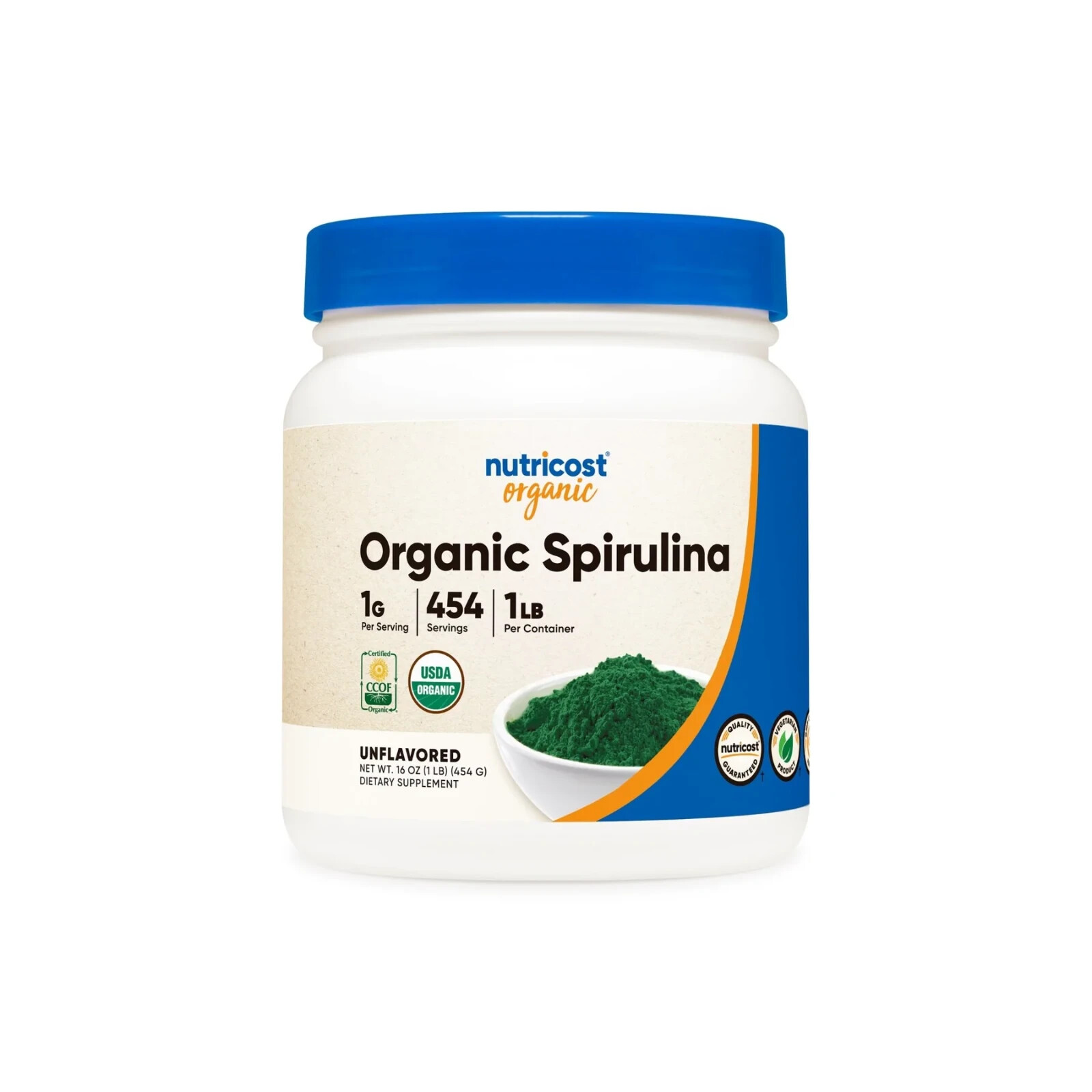 Nutricost Spirulina Organic Powder (1LB) – EXP 09/2027