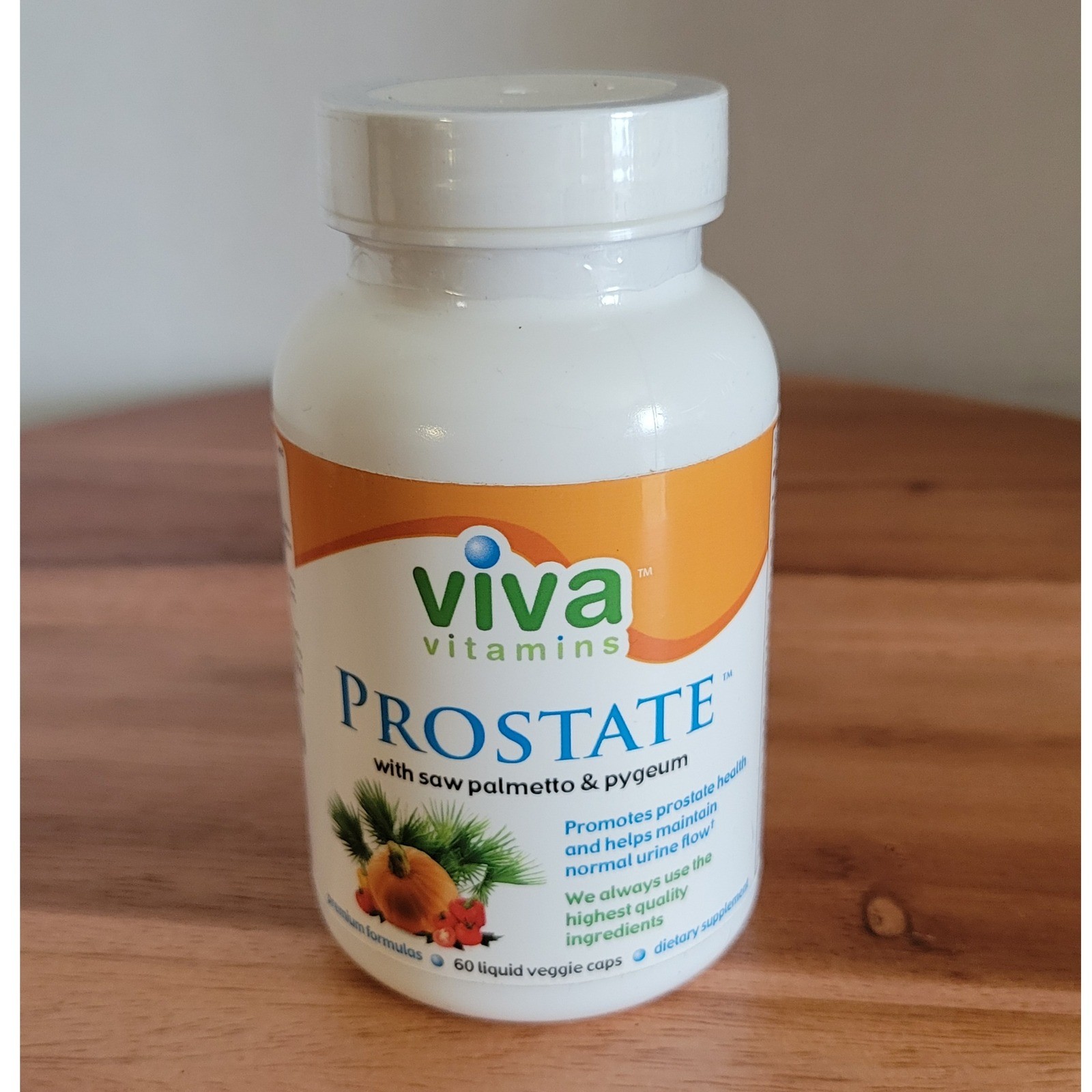 Viva Vitamins Prostate Supplement 60 Liquid Veggie Caps Made in USA exp 04/29