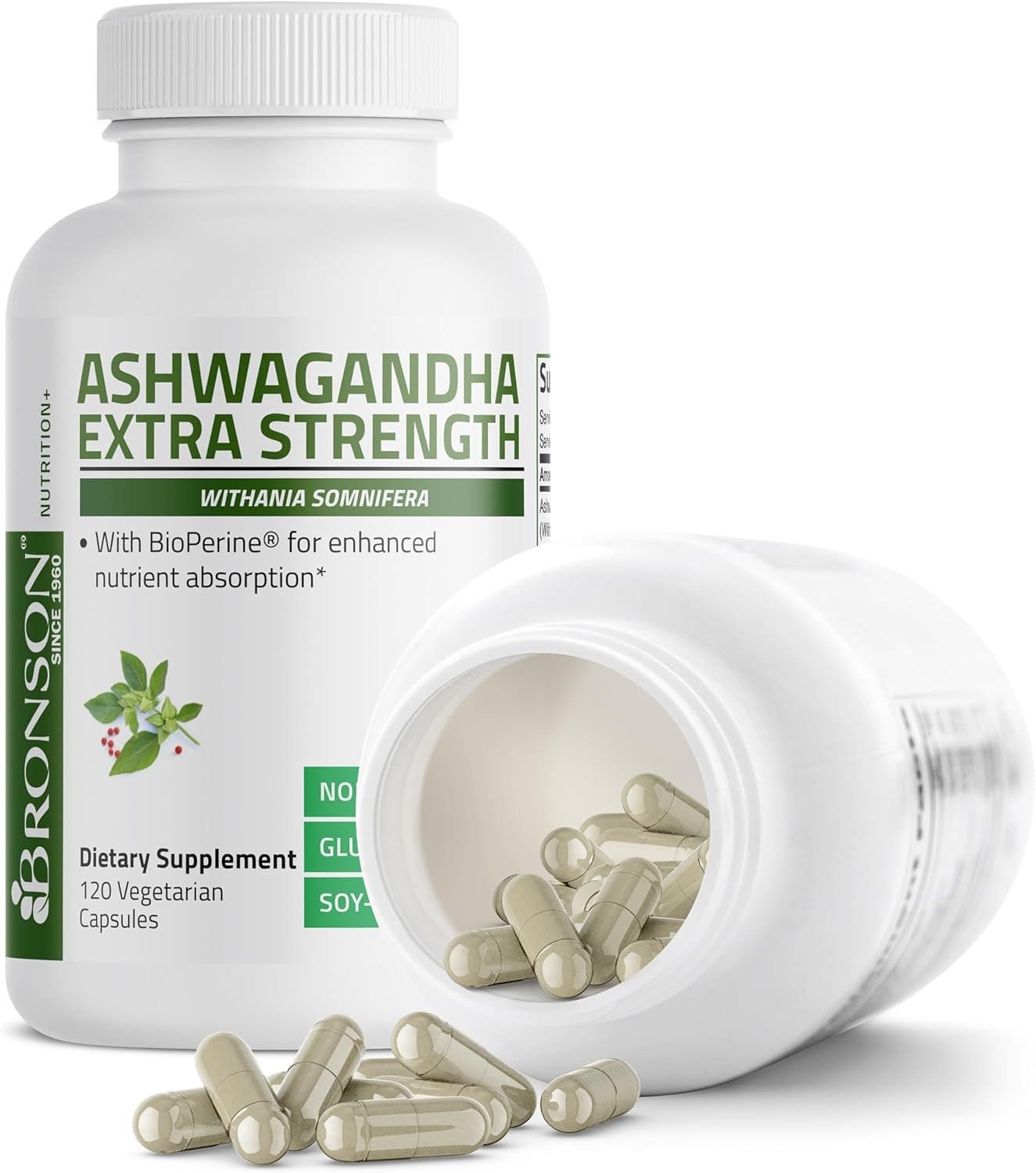 Bronson Ashwagandha Extra Strength Stress & Mood 120 Count (Pack of 1)