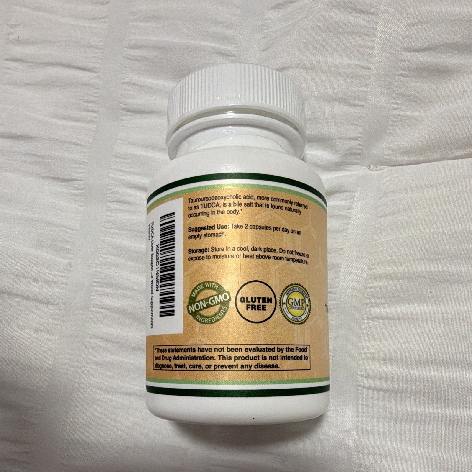 Double Wood Supplements TUDCA 500mg 60 Capsules Non-GMO Gluten-Free Exp 12/2027