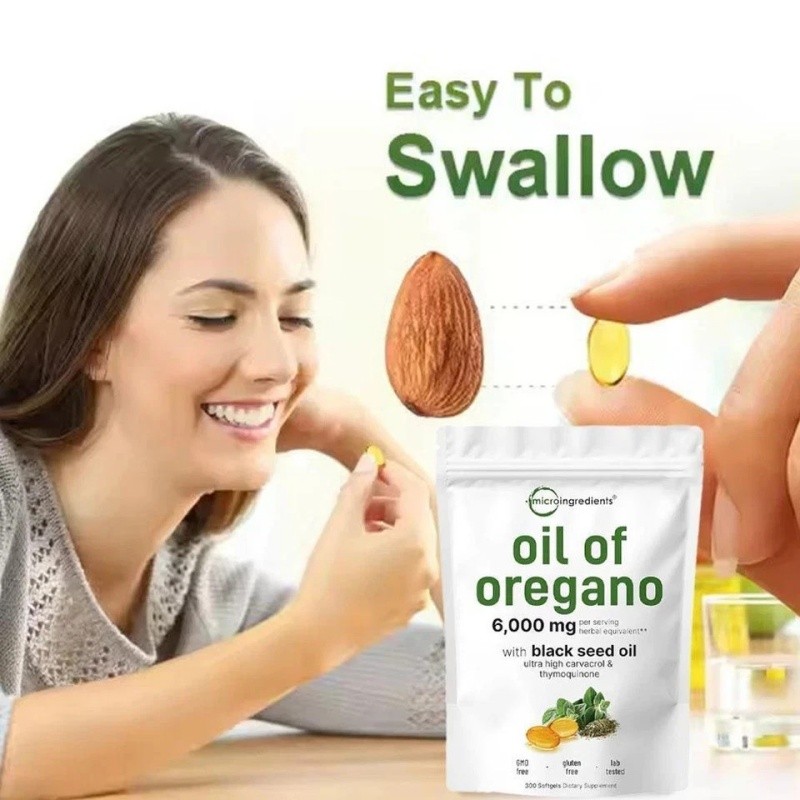 3 Pack New Oil of Oregano with Black Seed Oil, 300 Softgels Microingredients