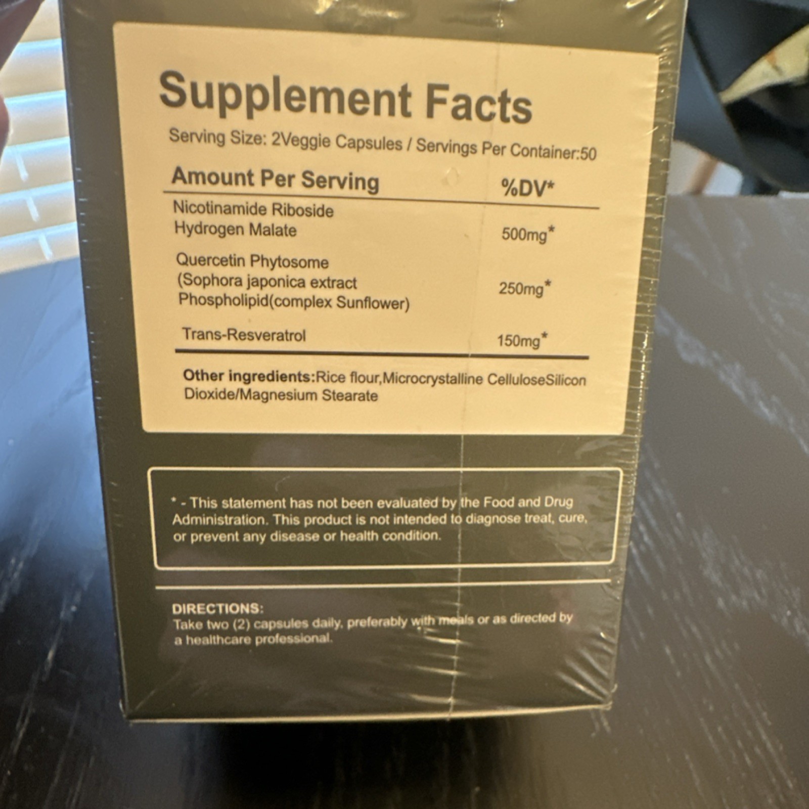 OailyMutra NAD+ Liposomal 900mg 100 Vegan Gluten-Free Capsules Adult Supplement