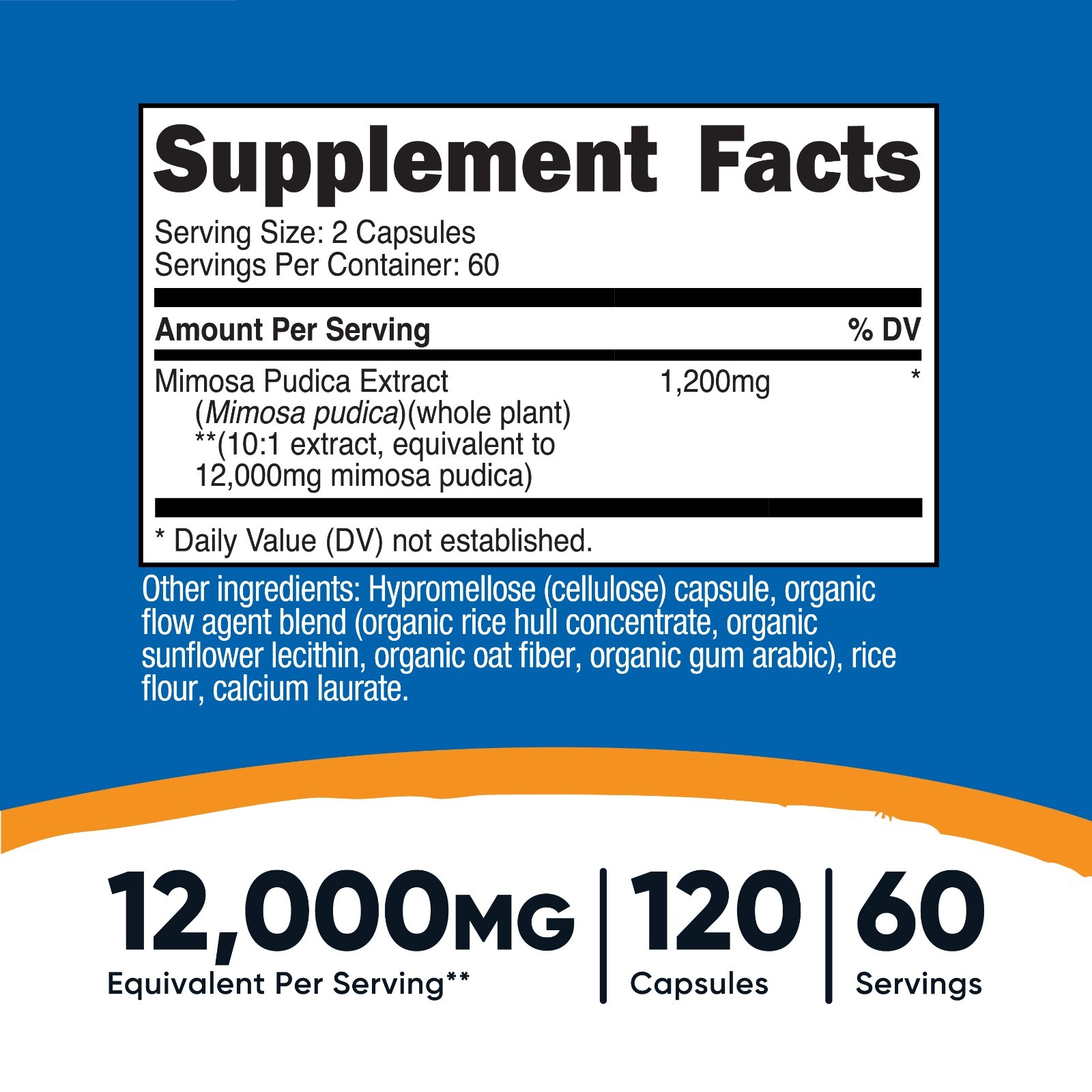 Nutricost Mimosa Pudica Seed 10:1 Extract (120 Capsules, 60 Servings) – Non-GMO