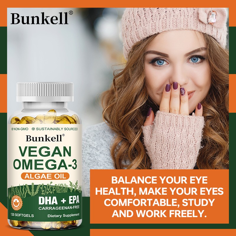 Omega 3 Algae Oil Supplement Improve Heart Brain Eye Immune Health 30-120 Pills