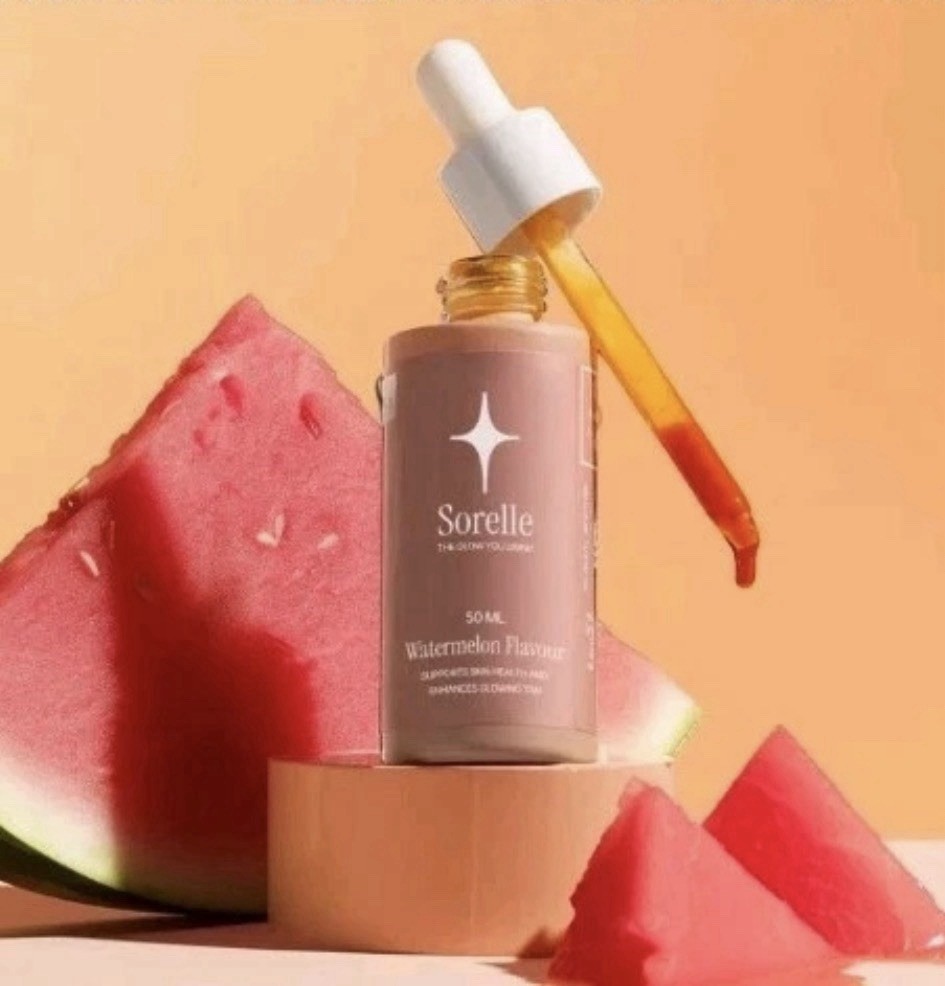 SORELLE THE GLOW YOU DRINK SUPPLEMENT WATERMELON FLAVOR 50ML NEW SEALED