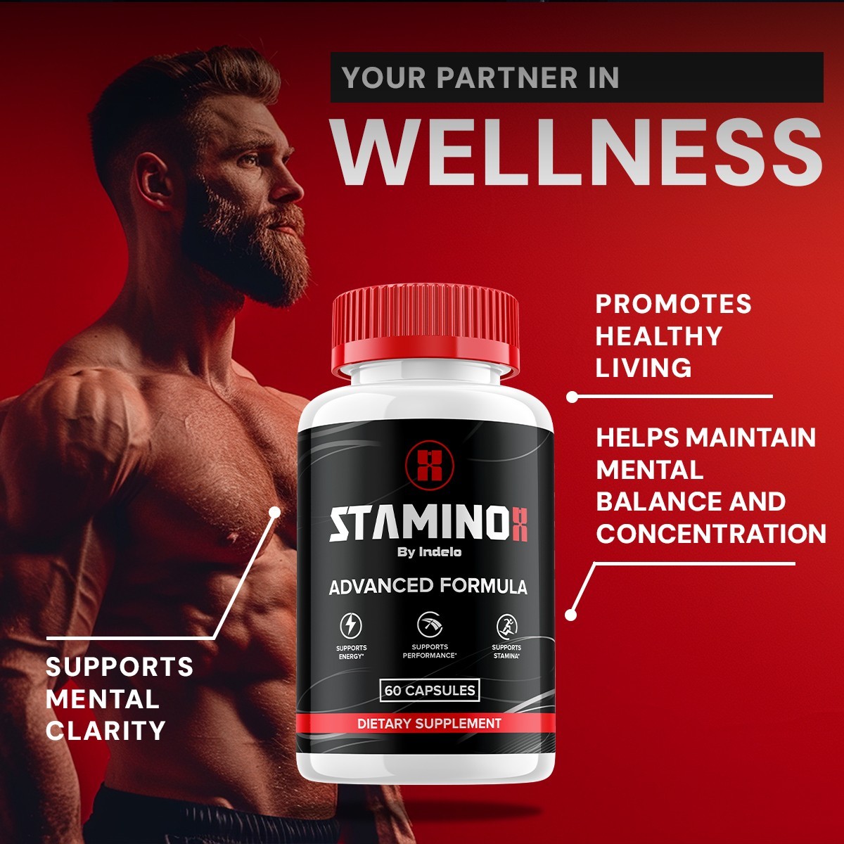 (2 Pack) Stamino for Men Capsules – Stamino MultiVitamin Complex Pills, Energy