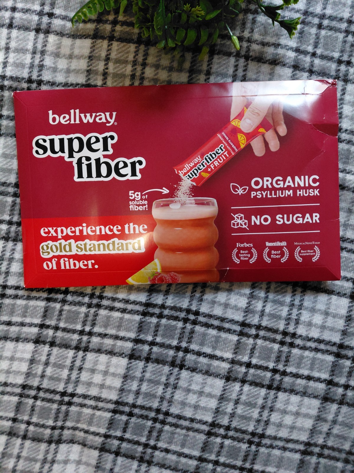 Bellway Super Fiber Organic Psyllium Husk Digestive Support Powder Fruit Sticks