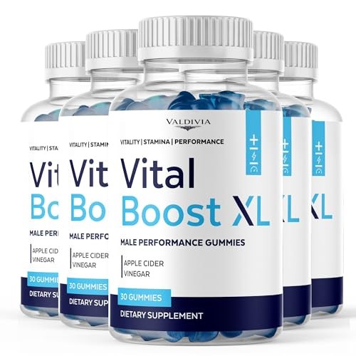 VitalBoost XL Men Daily Wellness Gummies Energy Vitality 5 Pack 150Gt