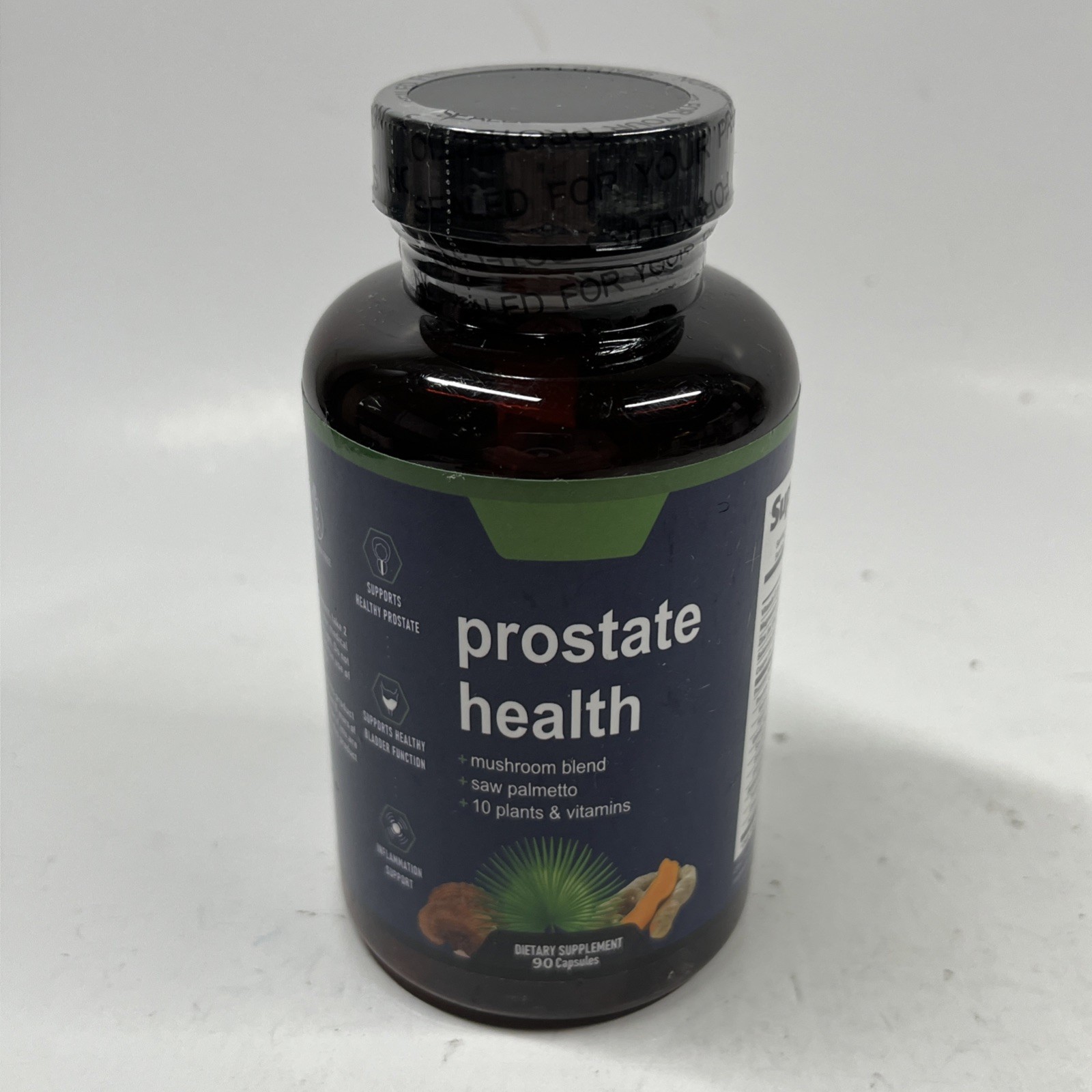 Prostate Health Men’s Mushroom Blend Saw Palmetto Supplement 90 Caps 12/26