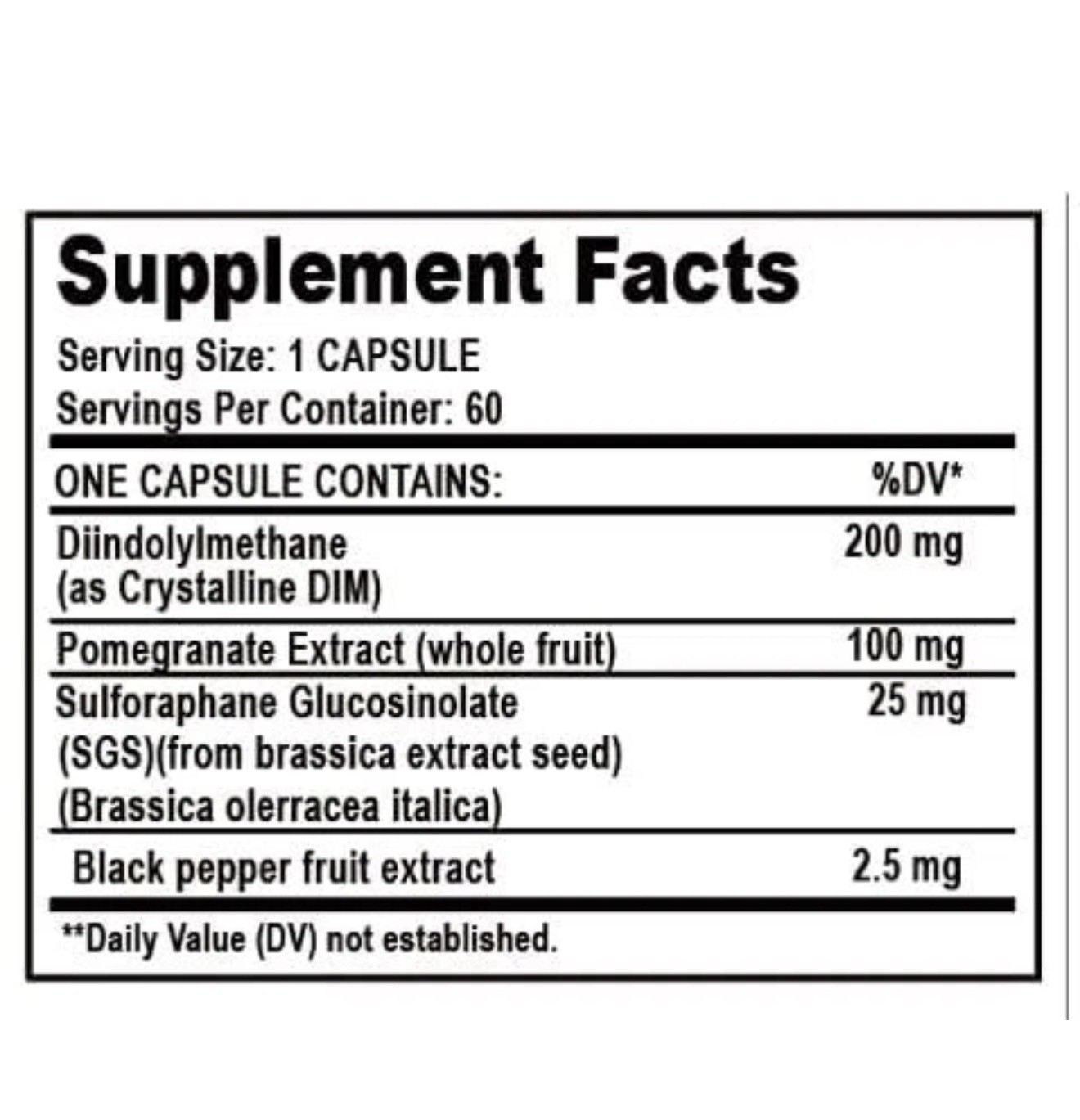 Font DIM SGS+ Hormone Detox 200mg 60 Capsules Dietary Supplement Exp 11/27