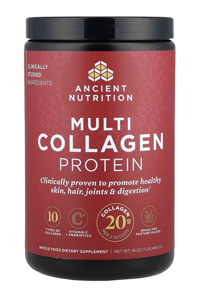 Ancient Nutrition Multi Collagen Protein Powder Grass-Fed Keto GF Non-GMO