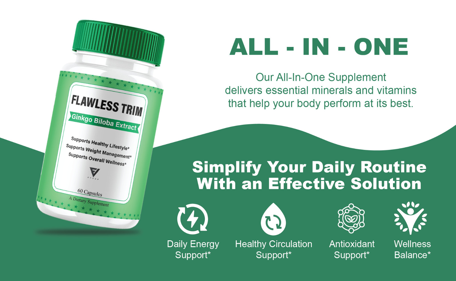 Flawless Trim Metabolism Support, FlawlessTrim Pills (60 Capsules)