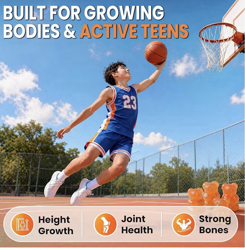 Diozoe Height Growth Gummies Orange 90 Count Gluten-Free Non-GMO GMP