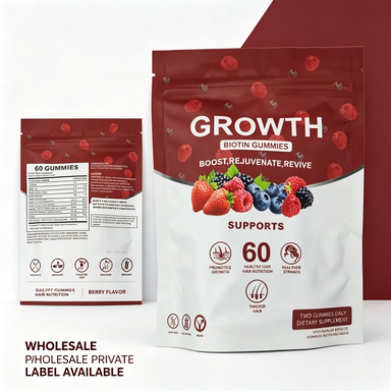 Hair Growth Gummies – Biotin Vitamins Plant Extracts, Supports Health