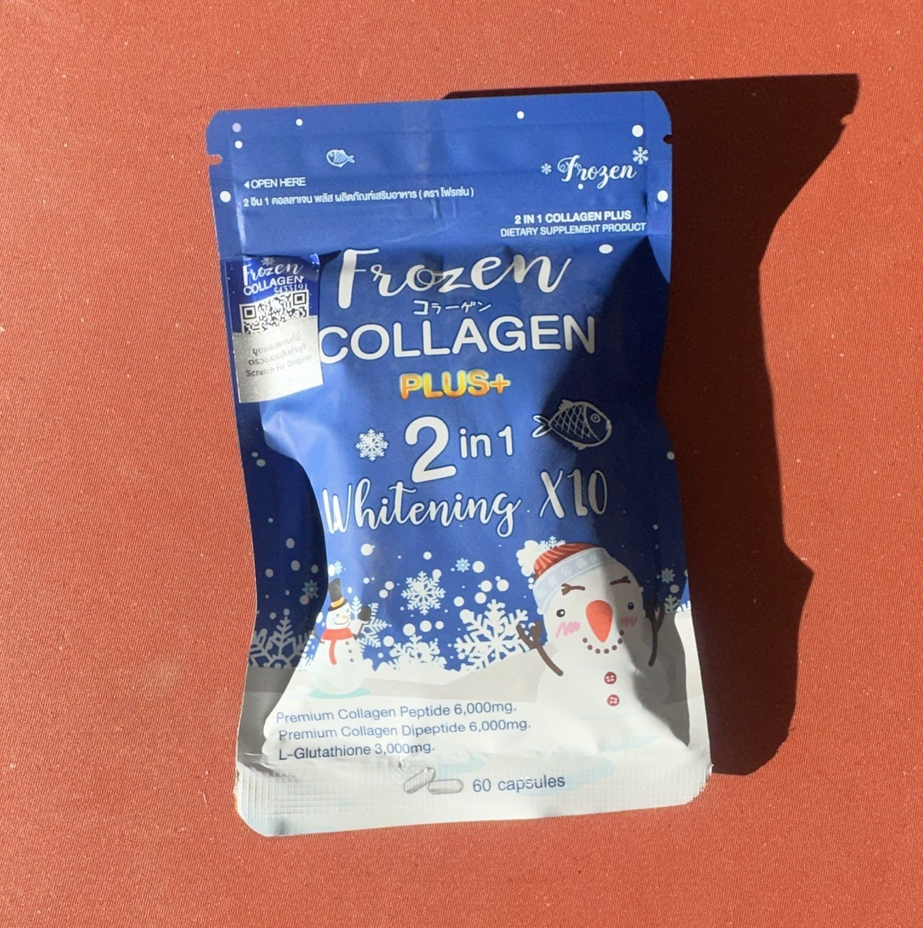 Frozen Collagen Plus+ Capsules w/ L-Glutathione Whitening 6000mg 60ct